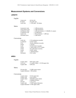 Measurements and Calculations
