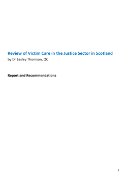 Review of Victim Care in the Justice Sector in Scotland