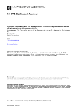 Synthesis, characterization and testing of a new V2O5/Al2O3MgO