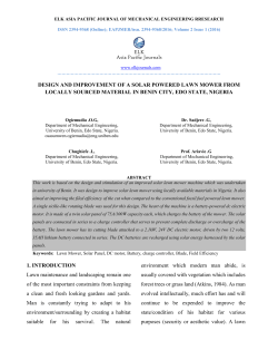 design and improvement of a solar powered lawn mower from