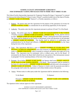 Naming Rights Agreement Template