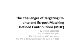 The Challenges of Targeting Ex-ante and Ex