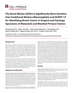 The Novel Marker GATA3 is Significantly More