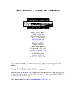 Country Natural Beef: A Maturing Co-op in a Nuanced