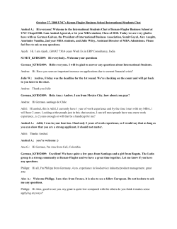 Hi everyone! Welcome to the Inte - UNC Kenan