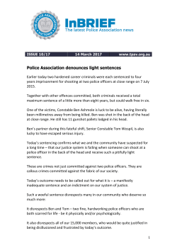 Police Association denounces light sentences