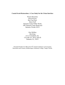 Coastal Scrub Restoration: A Case Study for the Urban Interface