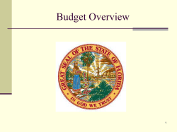 Budget Overview - Florida Department of Financial Services
