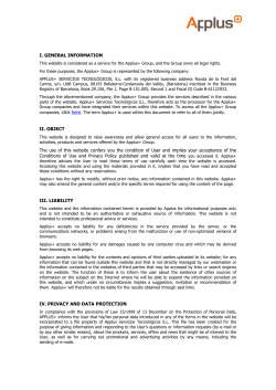 Conditions of use and privacy policy