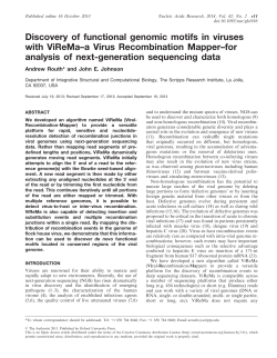 Discovery of functional genomic motifs in viruses with ViReMa&ndash;a