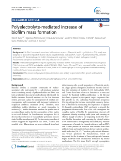 Polyelectrolyte-mediated increase of biofilm mass formation