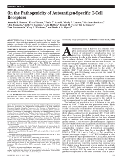 On the Pathogenicity of Autoantigen-Specific T