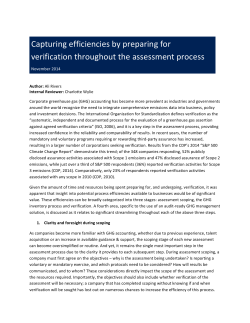 Capturing efficiencies by preparing for verification