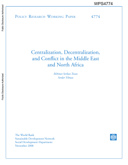 Centralization, Decentralization, and Conflict in the Middle East and