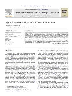 Neutron tomography of axisymmetric flow fields in porous media
