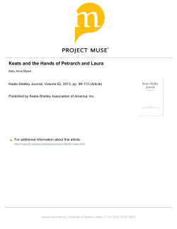 Keats and the Hands of Petrarch and Laura - essence-of