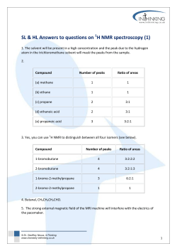 Analytical Chem 4 SOLUTIONS (NMR simple)