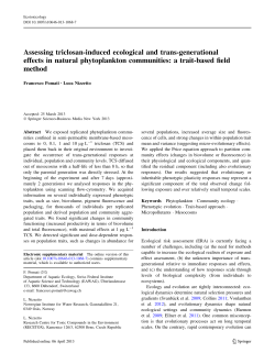 Assessing triclosan-induced ecological and trans