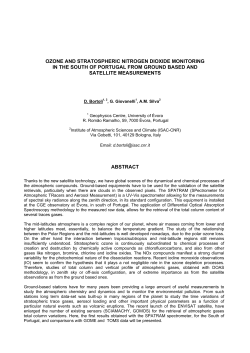 ozone and stratospheric nitrogen dioxide monitoring in