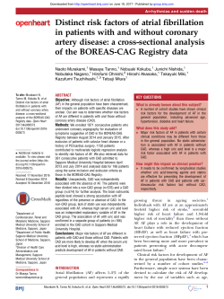 Distinct risk factors of atrial fibrillation in patients