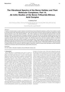 The Vibrational Spectra of the Boron Halides and Their Molecular