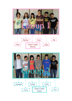 Shirley Alex Anny Ian Allen Team Leader Bonnie Amanda Coco