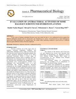 evaluation of antibacterial activities of some halogen substituted