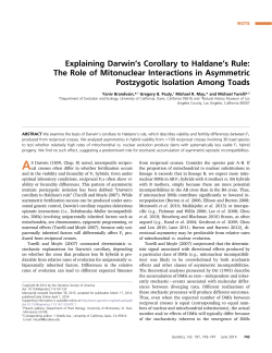 Explaining Darwin`s Corollary to Haldane`s Rule: The