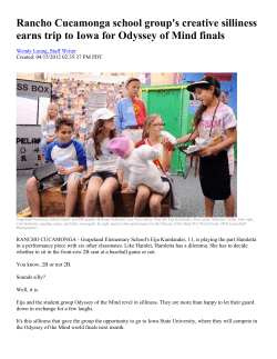 Rancho Cucamonga school group`s creative silliness earns trip to