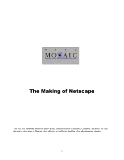 The Making of Netscape - Columbia Business School