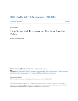 How Some Risk Frameworks Disenfranchise the Public