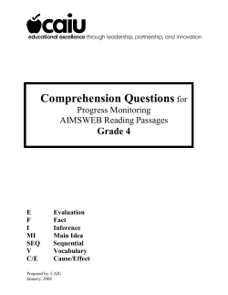 Comprehension Questions for
