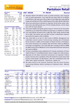 Pantaloon Retail - Business