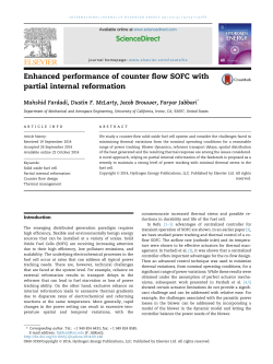 Enhanced performance of counter flow SOFC with