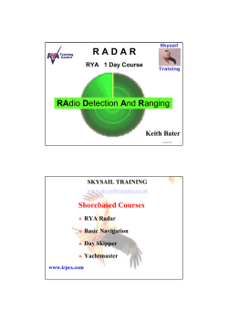 Radar course notes RYA 1 day