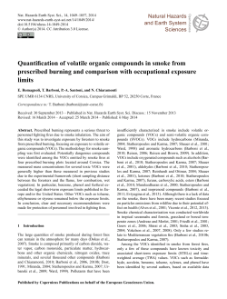 Quantification of volatile organic compounds in smoke