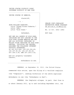 UNITED STATES DISTRICT COURT SOUTHERN DISTRICT OF