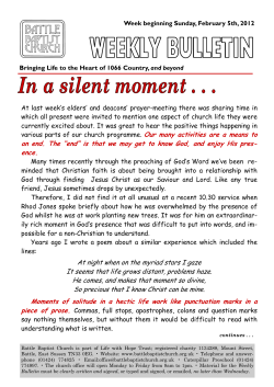 an end. The &ldquo;end&rdquo; is that we may get to know God, and enjoy His pres