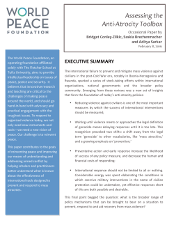 Assessing the Anti-Atrocity Toolbox