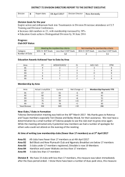 Division B Director`s Report