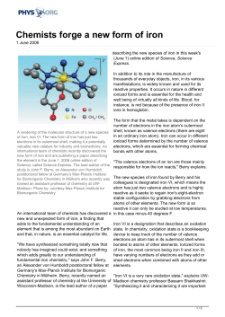 Chemists forge a new form of iron