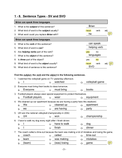 1 - 8. Sentence Types