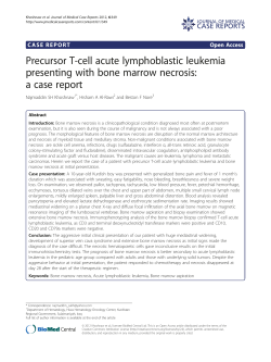 Precursor T-cell acute lymphoblastic leukemia presenting with bone