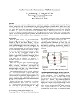 Oxy-Fuel Combustion: Laboratory and Pilot
