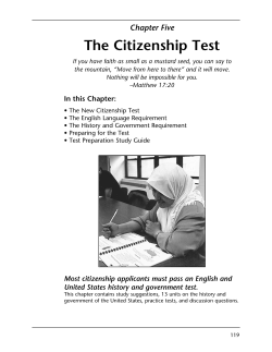 Chapter Five The Citizenship Test