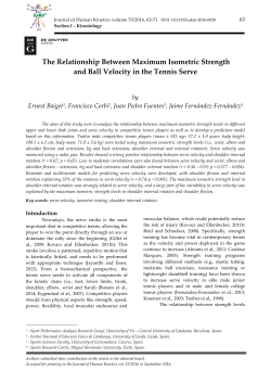 The Relationship Between Maximum Isometric Strength and Ball
