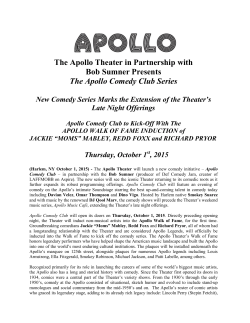 Apollo Comedy Club Series Launch