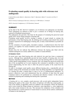 Evaluating sound quality in hearing aids with