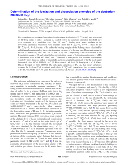 Determination of the ionization and dissociation energies of the