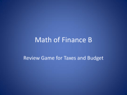 Math of Finance B - Effingham County Schools